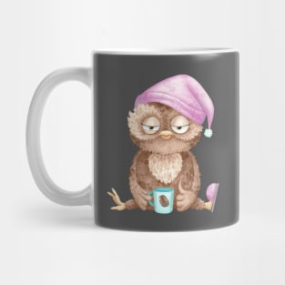 Owl with coffee Mug